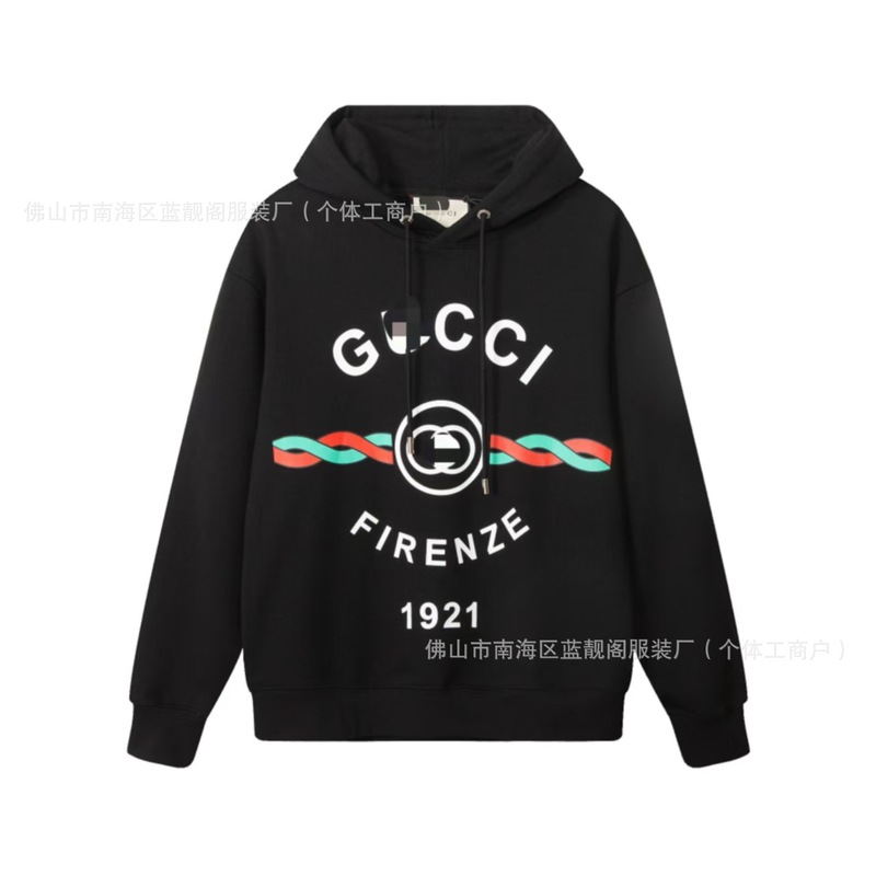 跨境高品质秋冬奢潮百搭GU经典印花logo设计宽松休闲G家连帽卫衣|undefined