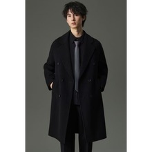 25秋冬新款高端双面羊绒大衣中长款男士商务休闲100%羊毛呢子外套