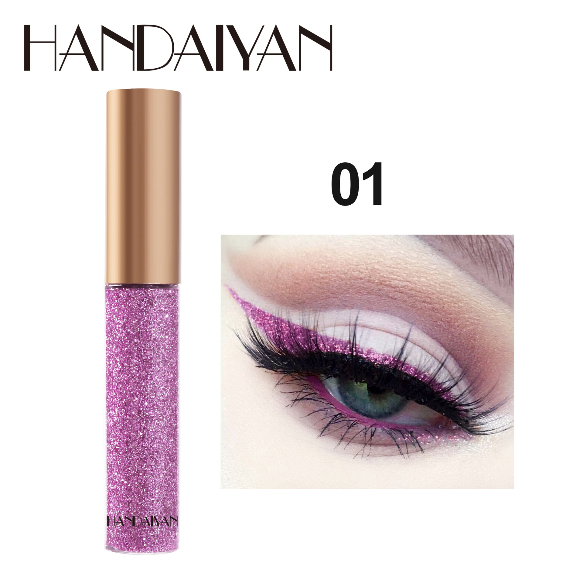 HANDAIYAN cross-border explosions stage nightclub makeup performance makeup colorful shiny sequins flash eye shadow liquid