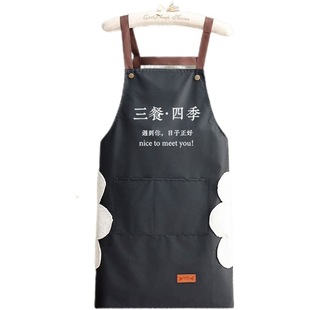 New waterproof oil-proof apron printed logo Printing personalized waist home kitchen cooking simple work clothes for men