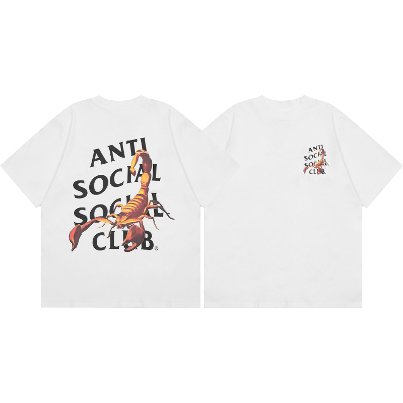 Diferencia de moneda del mercado ASSC CLUB fujiwaro Lightning serie impresa camiseta suelta de manga corta para hombres y mujeres