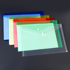 Student exam papers note A4 file bag button bag multi-color optional PP snap-fastener folder data bag wholesale