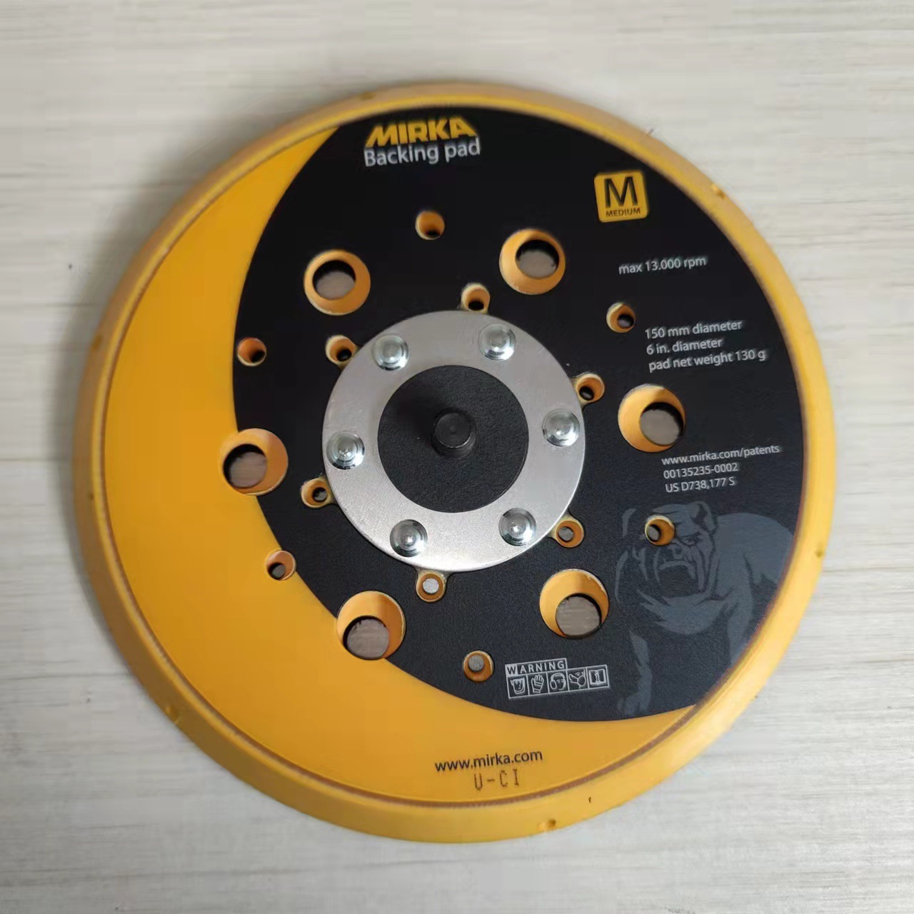 批发芬兰MIRKA磨卡磨机原装托盘6寸多孔电动气动磨灰机通用150mm.