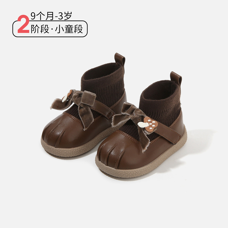 女宝宝学步鞋秋季新款小童鞋子软底透气女童公主鞋婴儿鞋子短靴子|undefined