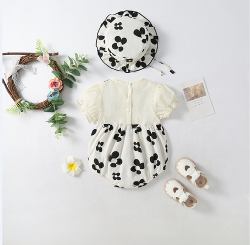 Summer Girls Baby Cross-border Ins Children's Clothing Infant Onesie Newborn Baby Diaper Cover Harem Pants