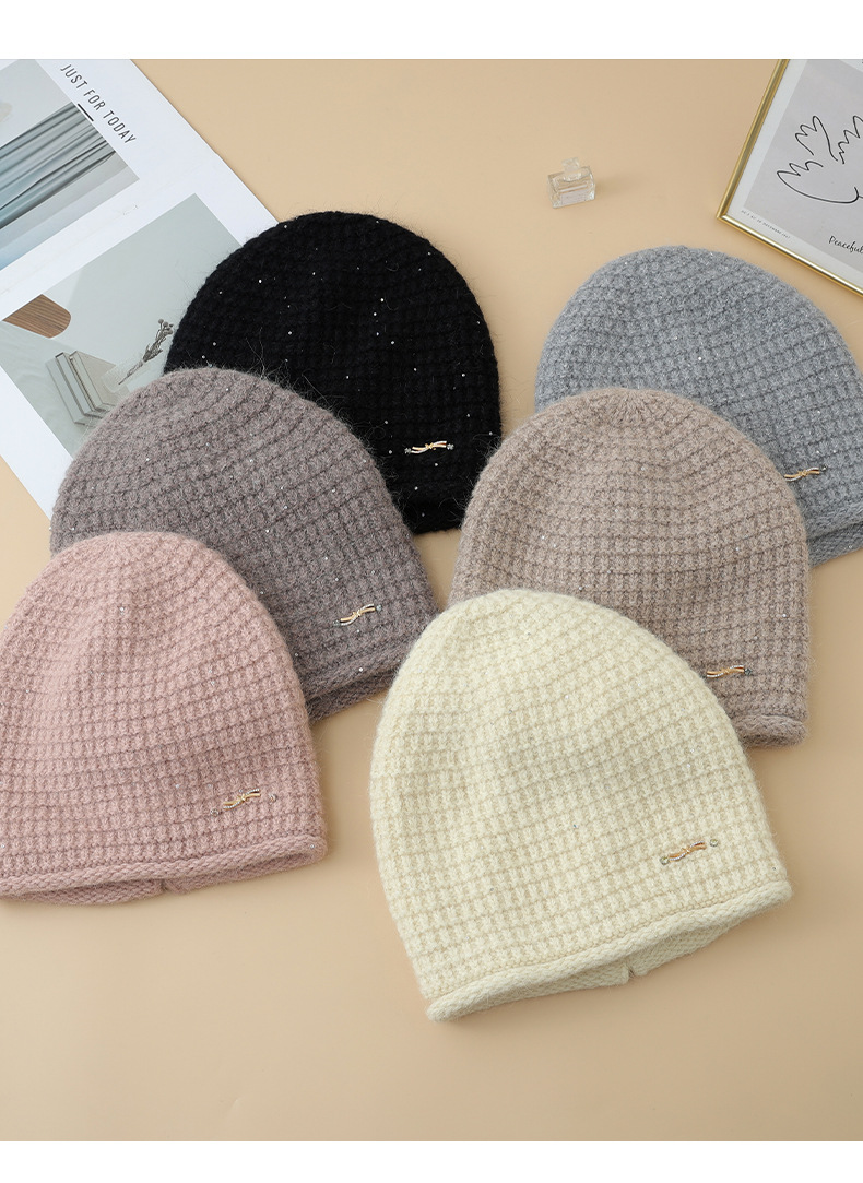 Knitted Plaid Beanie Hat With Fleece Lining For Men Retro Style_voghion.com