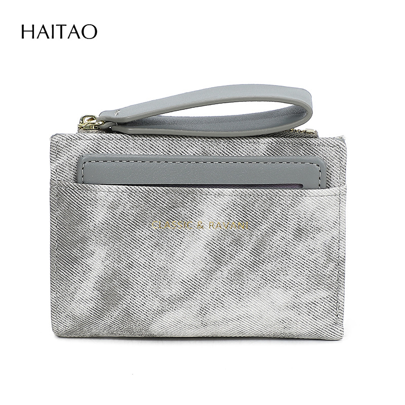 Nueva billetera de mujer corta bolsa de tarjetas de color sólido2025 mujeres de alto nivel sentido transfronterizo cremallera fuente de bolso de cambio fabricantes