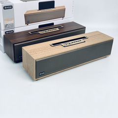 木製の長いバンドの声覇携帯電話のスタンドのbluetoothスピーカーのコンピュータのデスクトップの双ラッパの立体の重低音の家庭用音響
