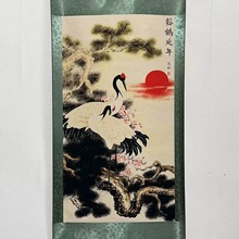 直销佛像千手观音松鹤延年观音送福客厅玄关背景墙壁画轴画挂件