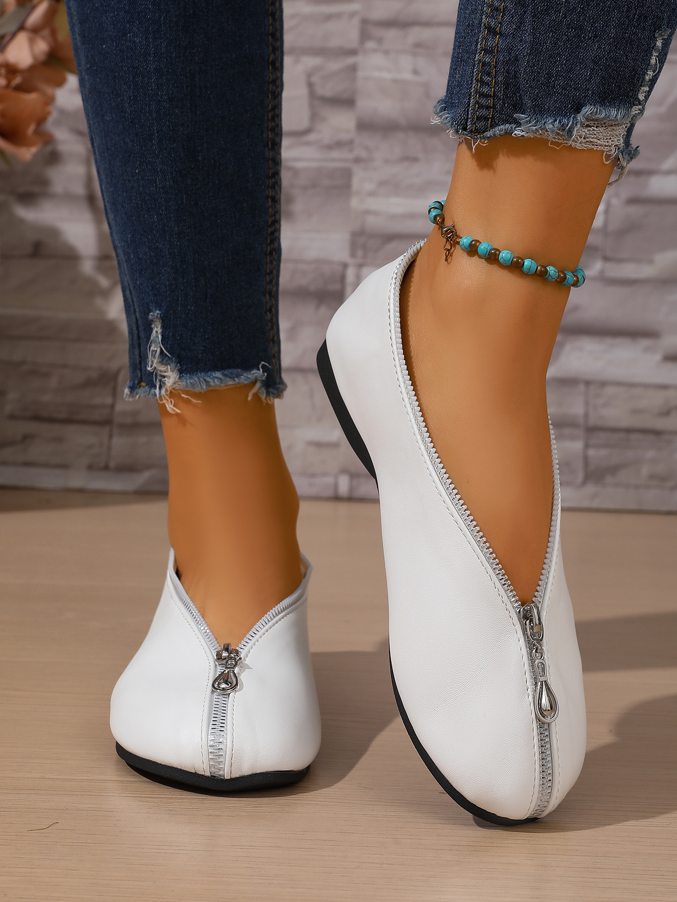 Mocassini donna comodi scarpe basse slip on con cerniera_voghion.com