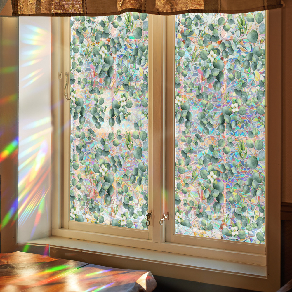 140g Weight Glass paster Home Textiles & Decor Type PVC Material Leaf Pattern Casual, Pastoral Style Casual Pastoral Leaf PVC Glass Paster Wall Art 31