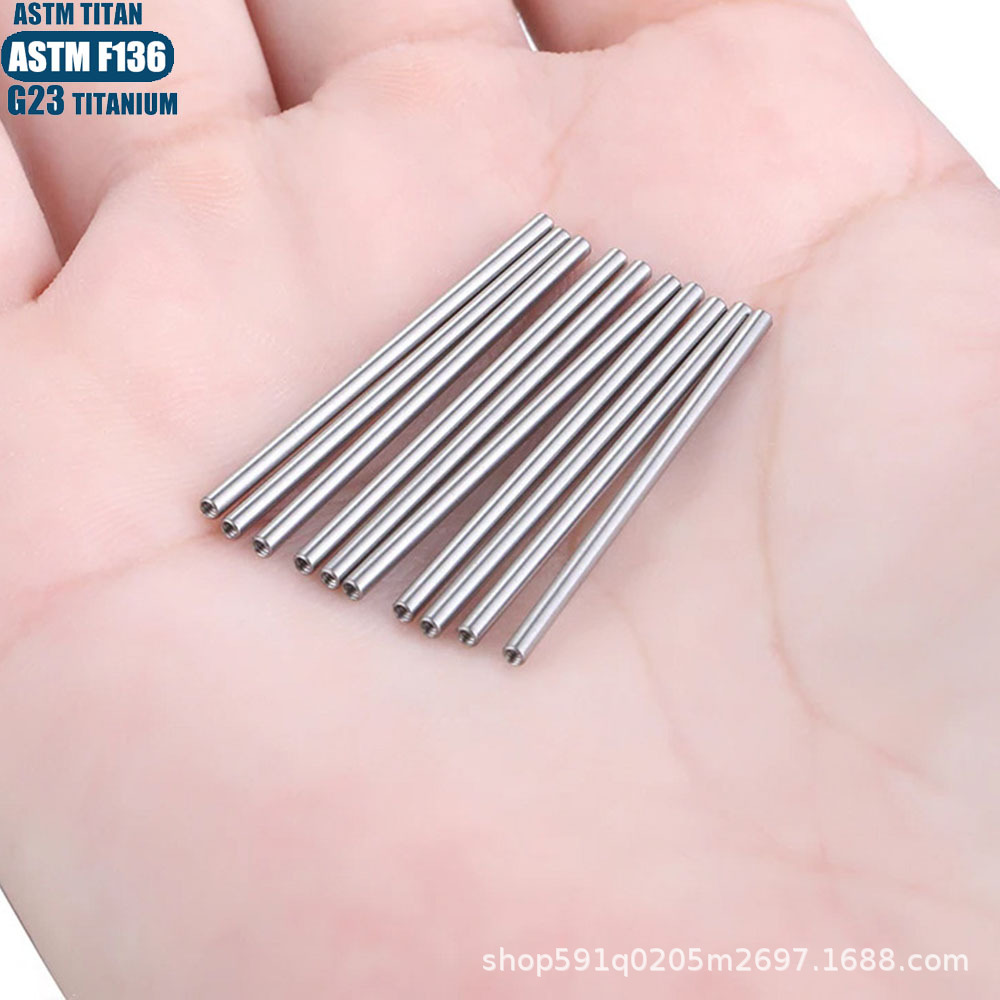 Titanium Alloy Straight Barbell Internally Threaded Tongue Ring Eyebrow Nail Replacement Accessories Ear Bridge Rod detail image 7