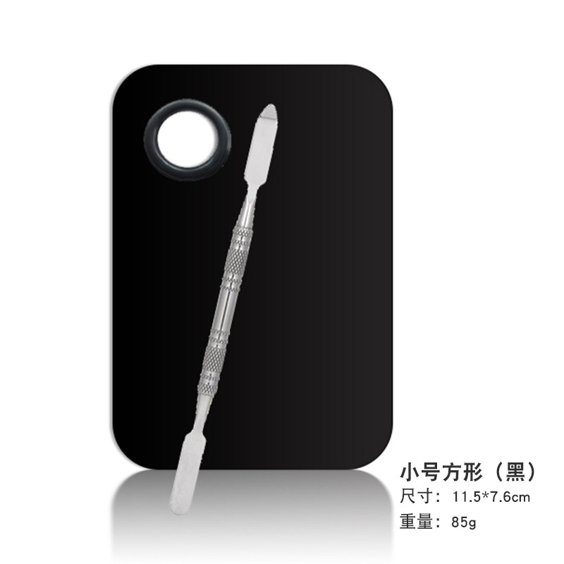 Mini maquillaje de Acero Inoxidable base de uñas de arte paleta al por mayor anillo de tamaño pequeño anillo de maquillaje paleta traje