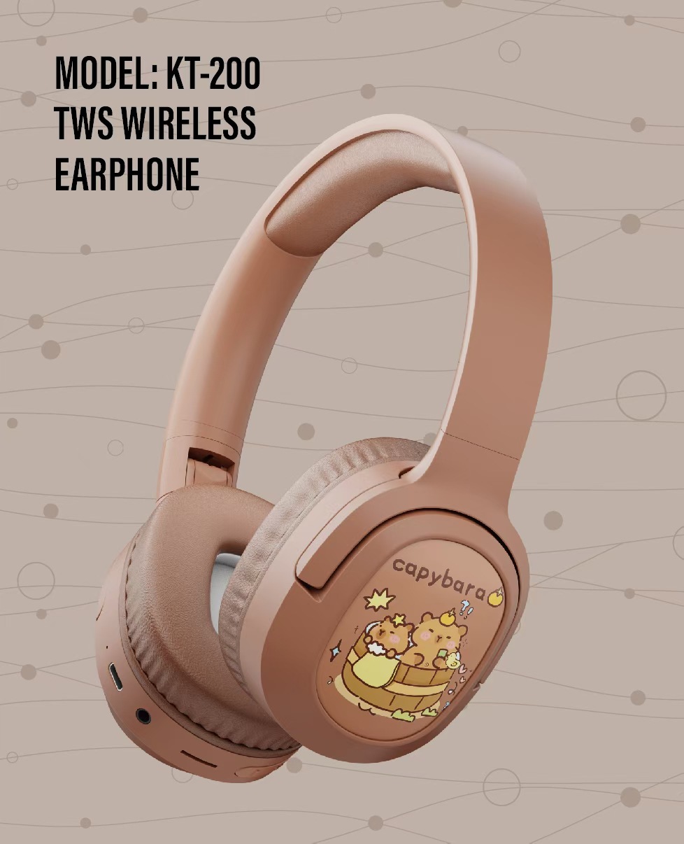 Nuevo KT-200 transfronterizo de celebridades de Internet auriculares Bluetooth patrón de dibujos animados lindo auriculares de aprendizaje para niños al por mayor image 9