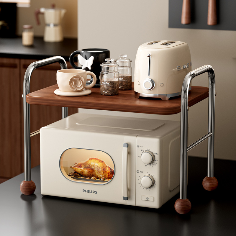 電子レンジ棚多機能家庭用収納棚キッチン炊飯器オーブン一体型棚|undefined