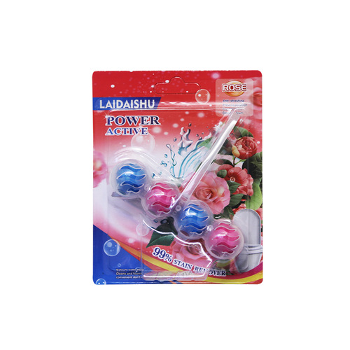 Toilet ball deodorizing and cleaning agent, hanging type toilet cleaner, deodorizing blue bubble lemon scent ball, toilet cleaning ball