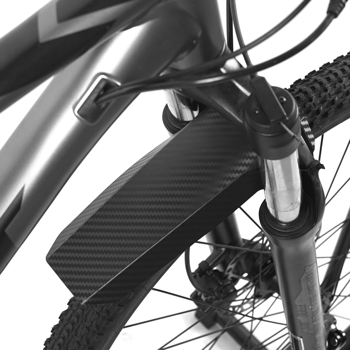 Sukou Fender Road Bicycle Front/Rear Seat Post Rain Shield Bicycle Cycling Accessories Equipment Carbon Fiber Pattern