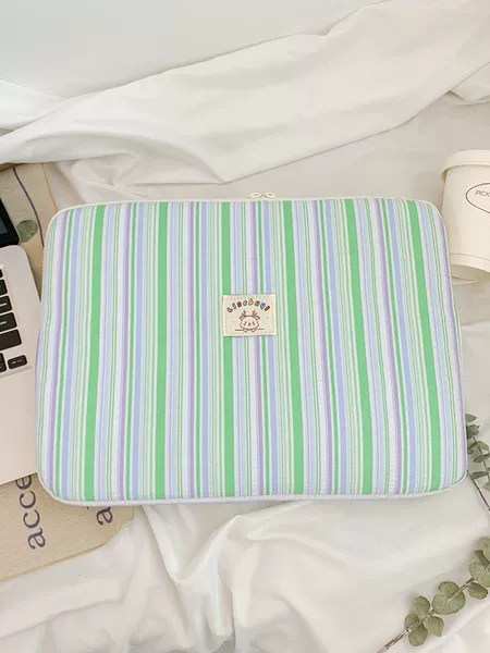 Cross-border ins striped computer liner bag 11 inch iPad pro tablet protective case 14 inch laptop storage bag