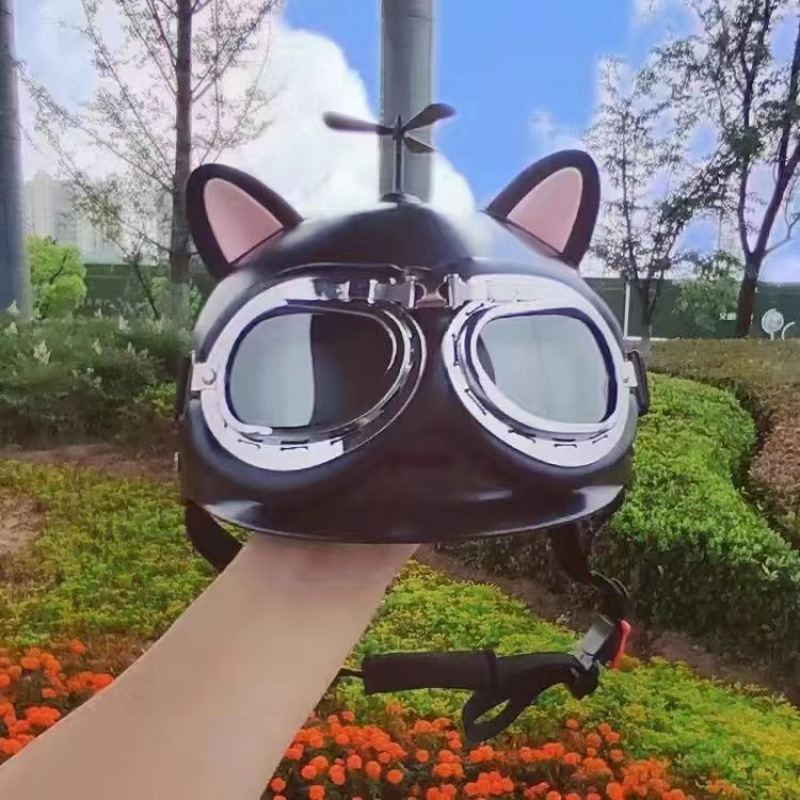 핑크 - 블랙 핑크 고양이 귀 - 투명 거울