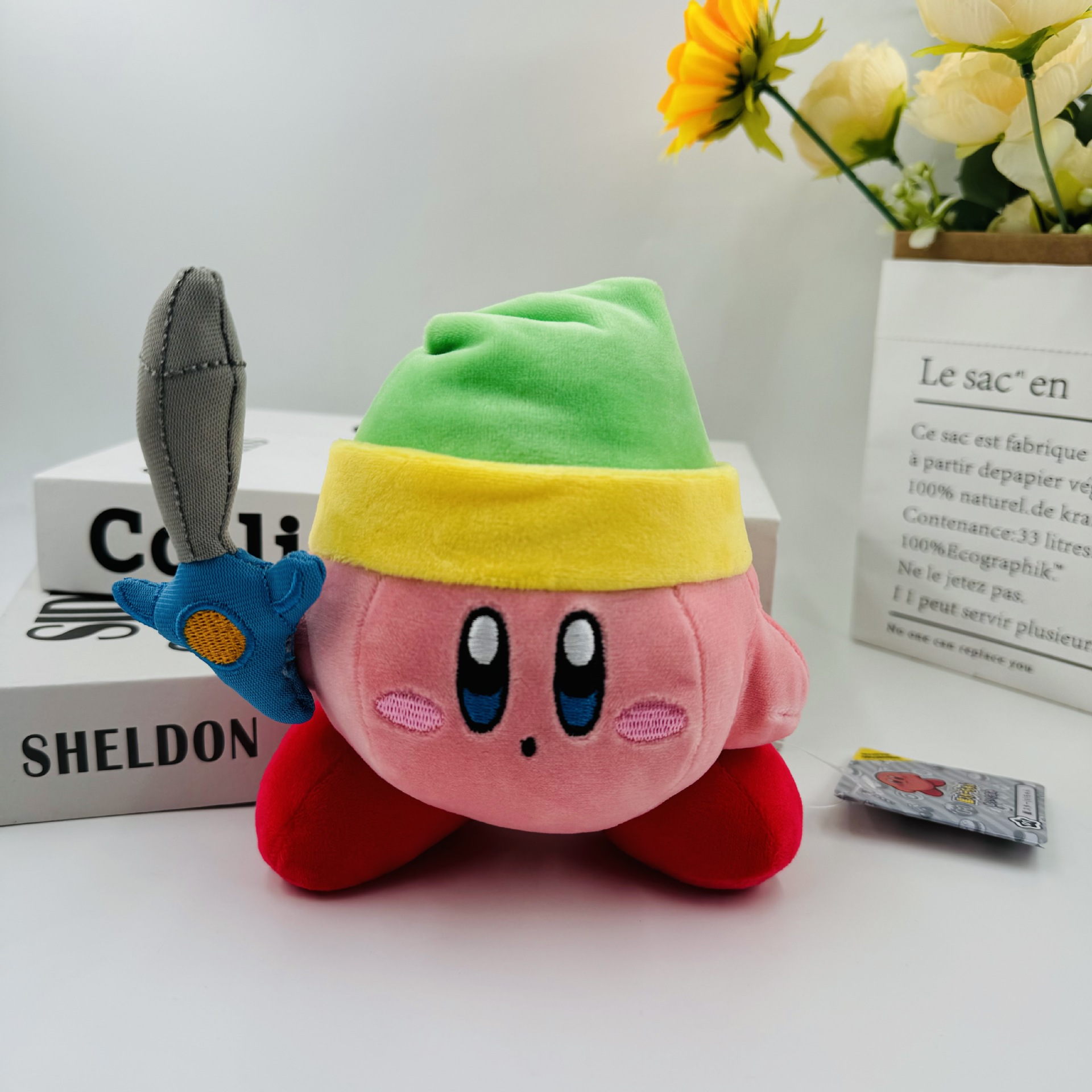 新款16cm小号拿剑卡比带帽星之卡比Kirby毛绒公仔玩偶玩具带吊牌