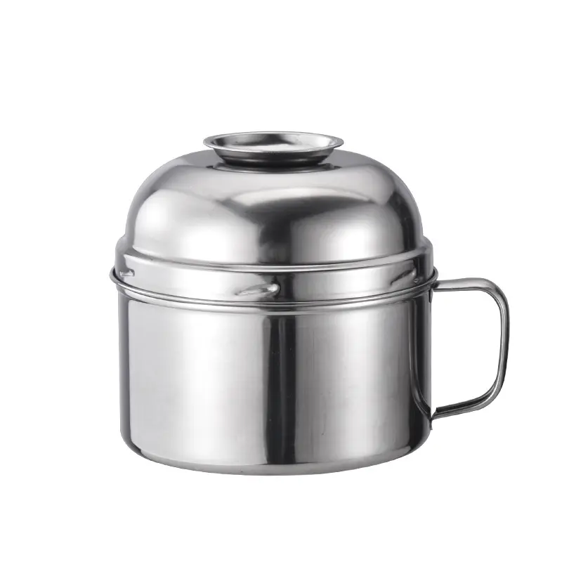304 stainless steel fast food cup round rice jar student office worker canteen special large thick instant noodle bowl