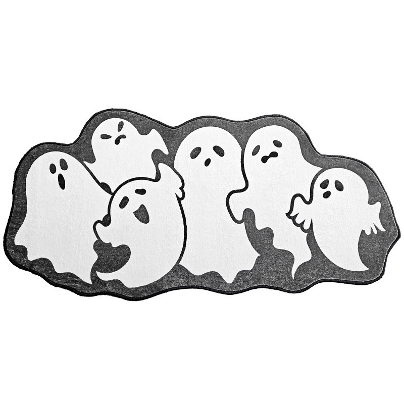 クロスボーダーラベル付きハロウィンカボチャ要素装飾玄関ドアマット汚れにくいお手入れが簡単なカーペット|undefined