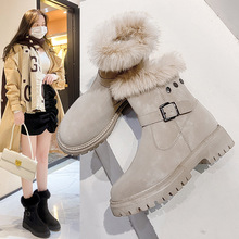 雪地靴女馬丁靴2021年新款冬季韓版加厚短靴加絨保暖雪地棉鞋女