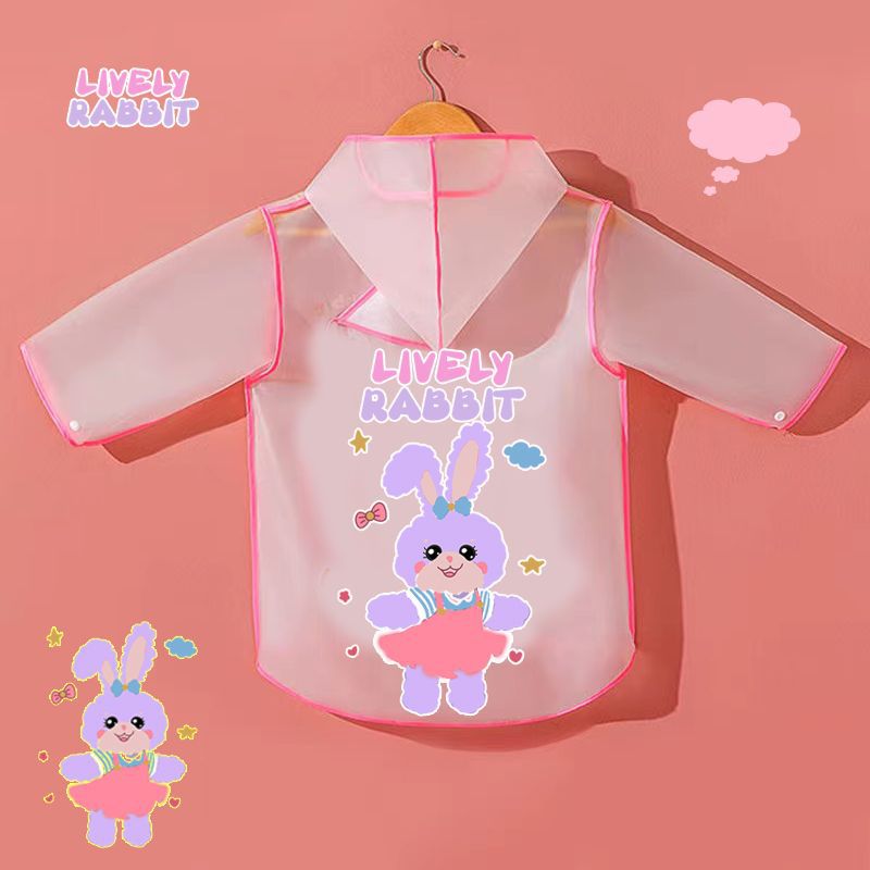 Capa de lluvia para niños niños niñas dibujos animados transparentes jardín de infantes chaqueta de lluvia para bebés de la escuela impermeable