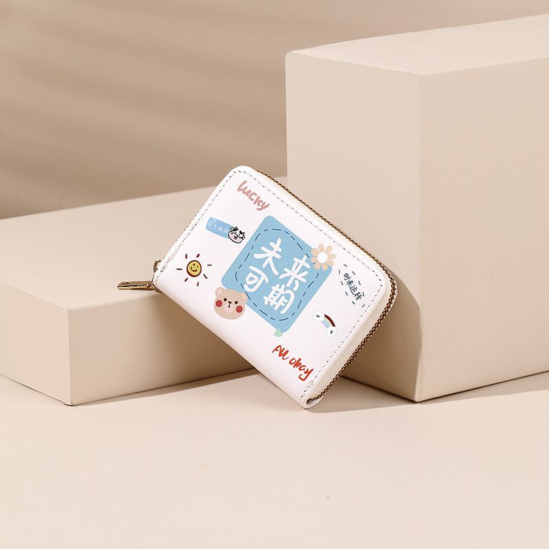 Titular de la tarjeta anti-desmagnetizante tarjeta bancaria linda de las mujeres tarjeta de crédito estudiante monedero multi-funcional multi-Tarjeta titular de la tarjeta de alta gama