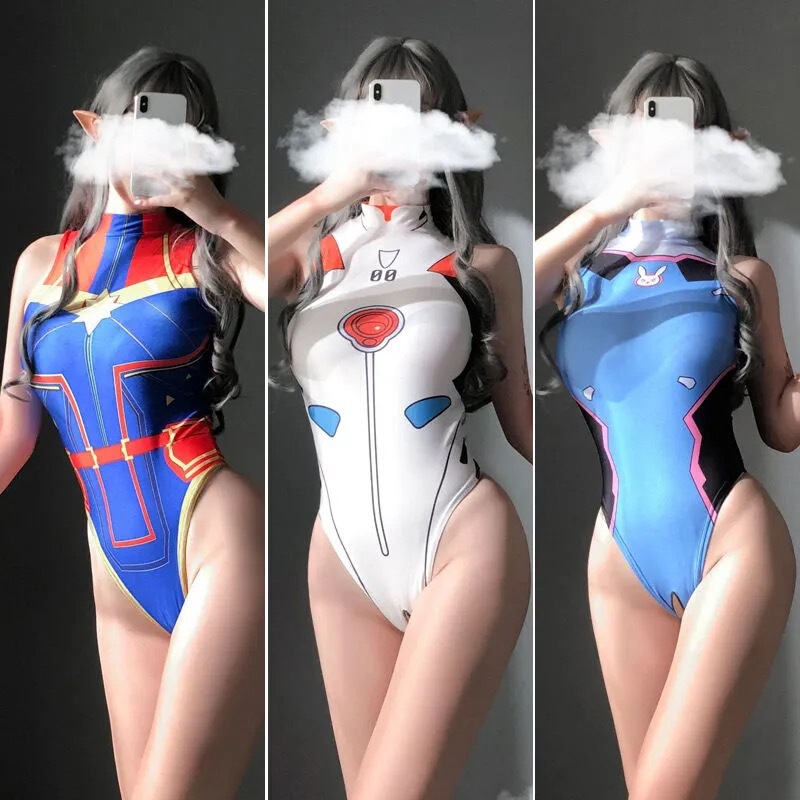 Dead water sexy underwear small chest tight jumpsuit swimsuit temptation passion bikini deep V wholesale generation