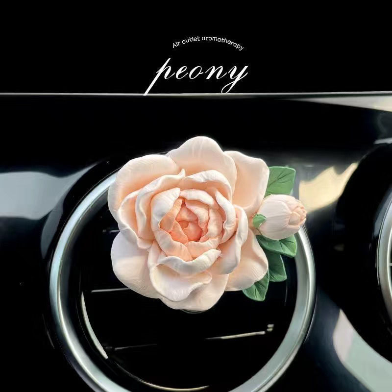 ジャスミンカーアロマセラピーカーエアコン吹き出し口香水車内装飾クチナシの花ディフューザーストーンフレグランス|undefined