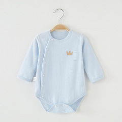 嬰兒包屁衣春秋睡衣打底新生嬰兒衣服寶寶連體衣純棉長袖三角哈衣