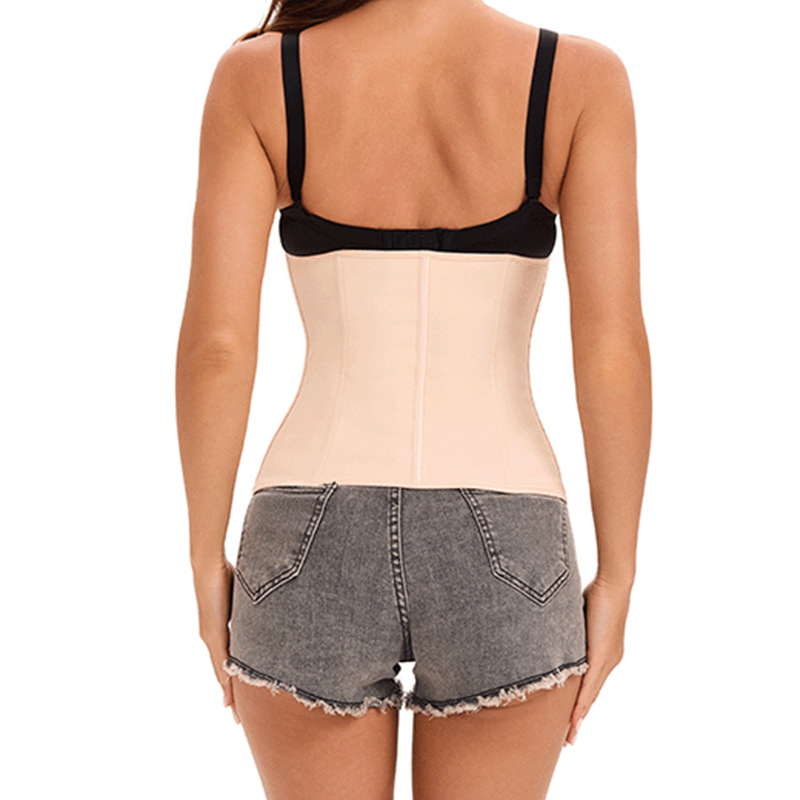 Nuevo sello de cintura de látex transfronterizo 13 cremallera externa de hueso dentro de la cremallera dorada cabeza plástica cintura adelgazante sello de cintura