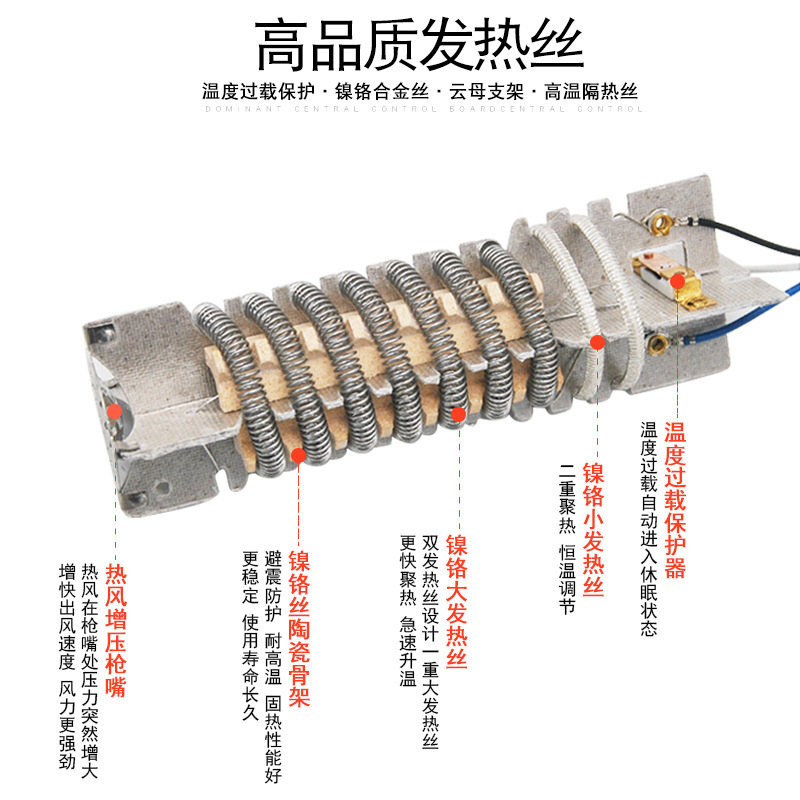 JFTOOIS Gold Peak Heat Gun Heating Element Component 1800W 2000W Heat Gun Accessories Manufacturer Exclusive