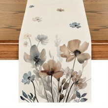 Y 18531 Linen Table Runner with Floral Lemon Print ��԰����