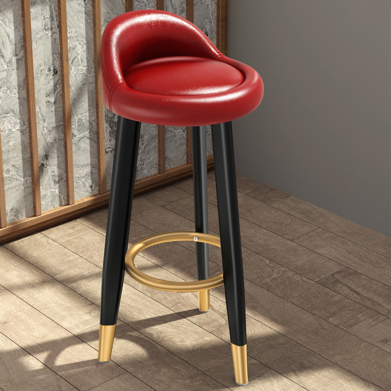 Oil skin red 70cm light luxury black gold [three legs]