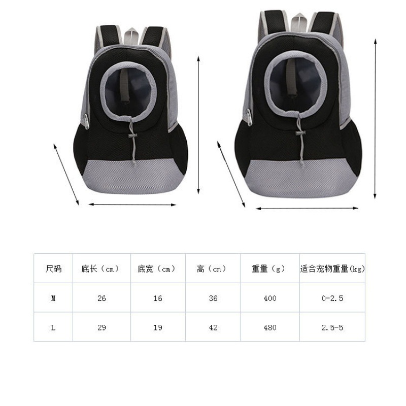 跨境产品宠物背包猫咪狗狗外出透气双肩包 双侧口袋宠物旅行背包