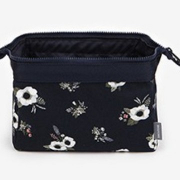 Bolsa de almacenamiento de algodón de moda multifuncional bolsa de almacenamiento portátil lindo bolsa de lavado de algodón marco de acero bolsa de cosméticos bolsa de lona