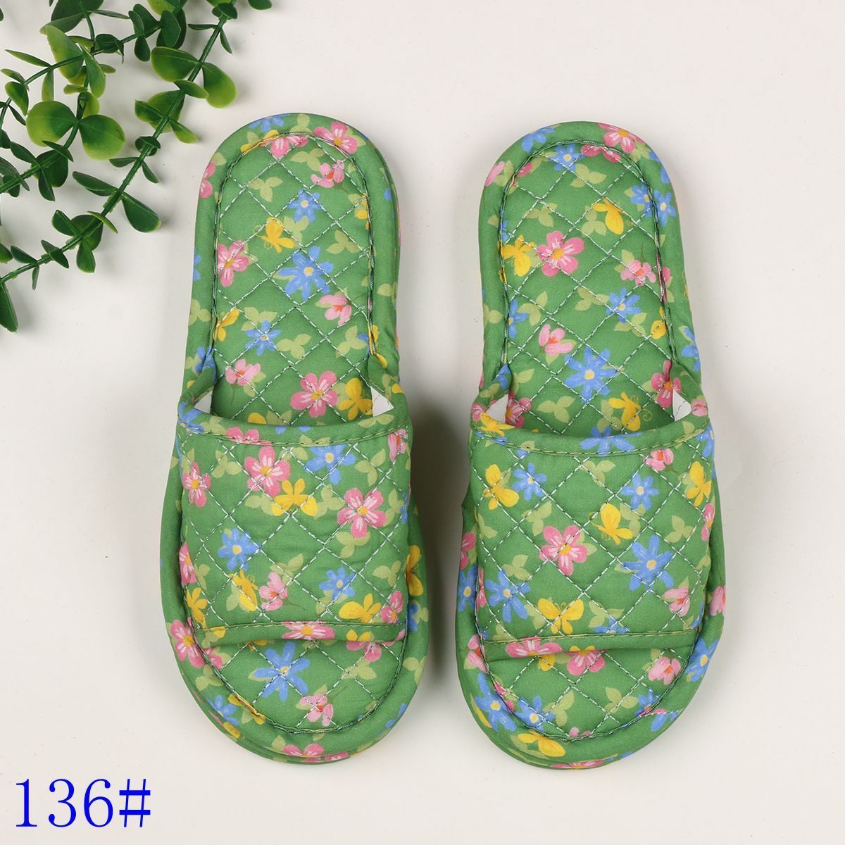 여성용 3겹 꽃무늬 천 136