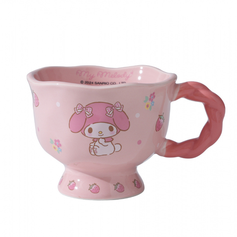 Sanliou tazas de agua cerámica de alto pie tazas de oficina tazas de agua potable domésticas tazas de café lindas de alto valor