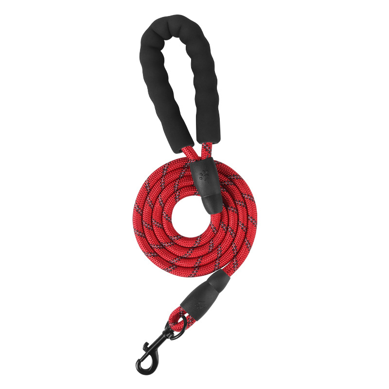 Cuerdas de tracción de perros de diez colores opcionales de hilo reflectante trenzado de nylon cuerdas redondas de perros cordas de perros duraderas