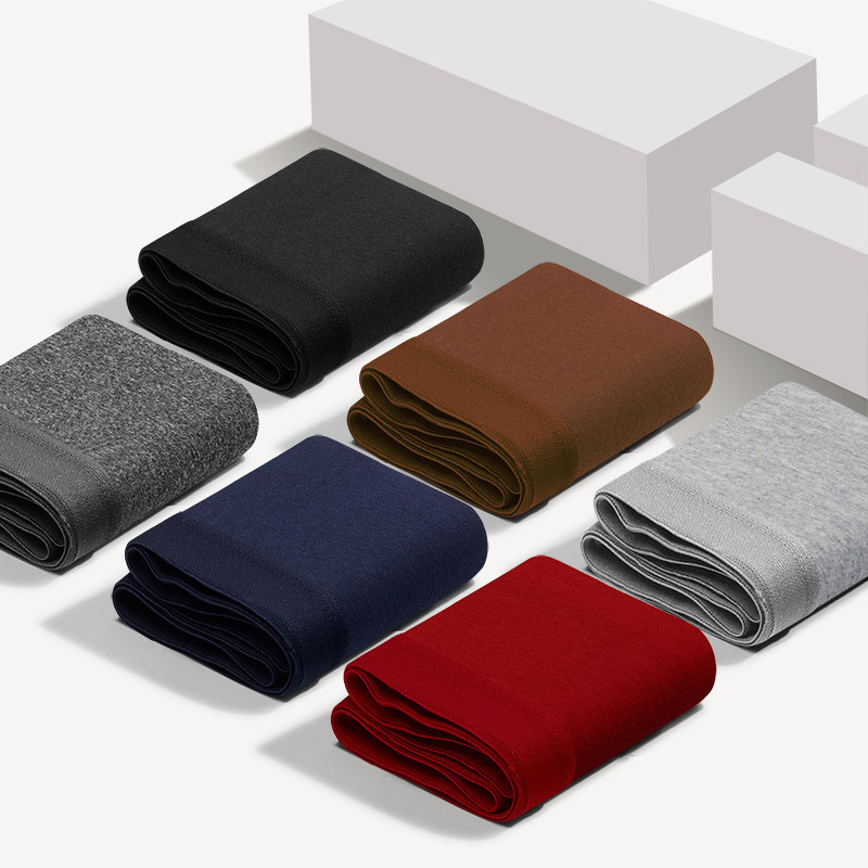 Factory Custom Wholesale Men's Underwear Boxer Shorts Mid-Waist Breathable Large Size Solid Color Boxer Briefs Men's Comfortable