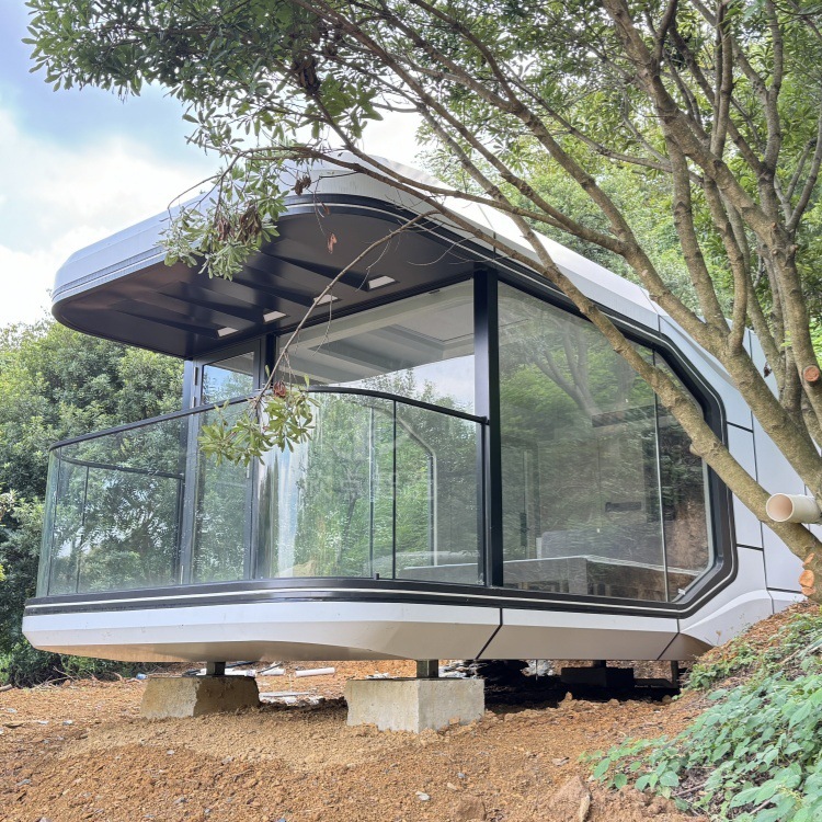 Fabricante de cápsulas espaciales inteligentes a prueba de lluvia gruesas al aire libre ubicación escénica móvil hotel alojamiento residencial silo espacial aislamiento térmico multicapa aislamiento térmico