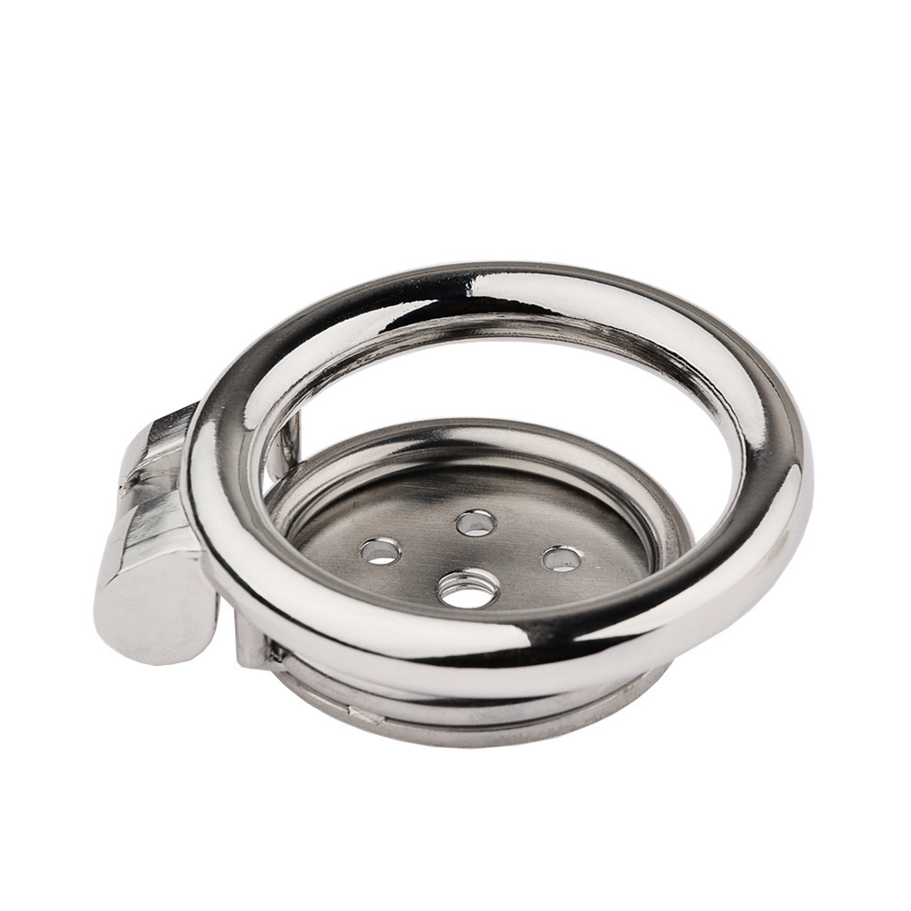 Men’s Stainless Steel Birdcage Chastity Cage with Lock, Manual Restraint Device — detail image 18
