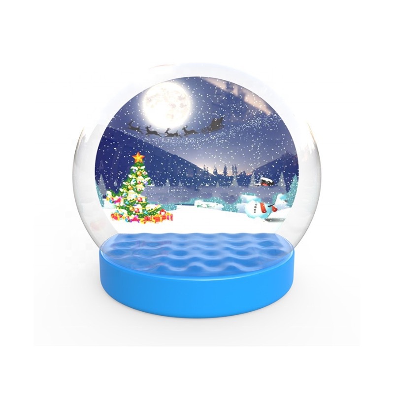 Bola de copo de nieve inflable centro comercial exposición inflable Navidad burbuja transparente casa fábrica boda Fondo decoración bola de cristal