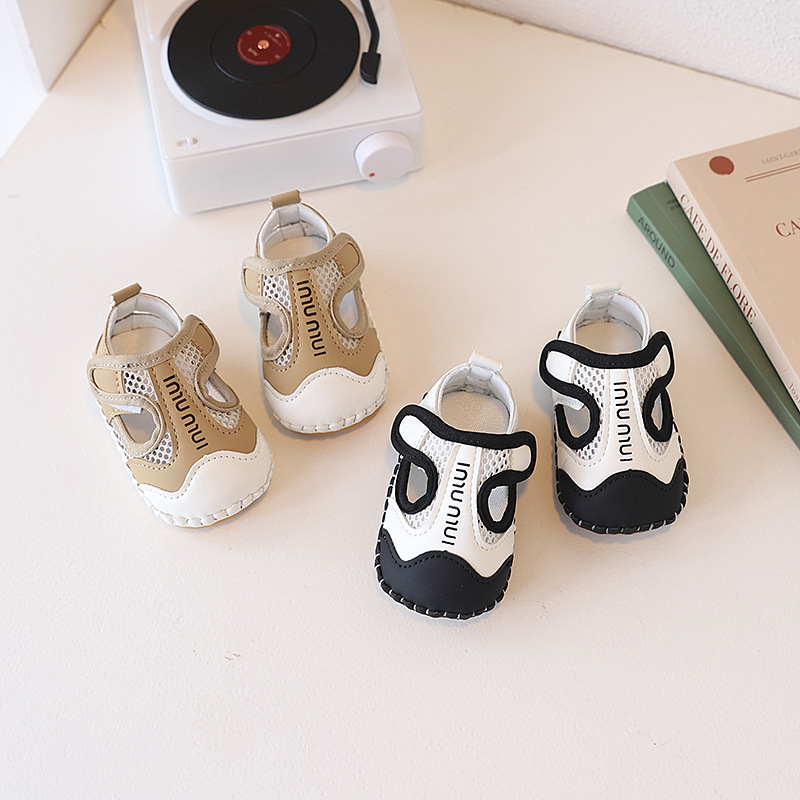 Dropshipping Spring and Summer Soft-Soled Walking Shoes for 0-1 Year Old Boys and Girls, Breathable Mesh Shoes for Toddlers 3-6-15 Months