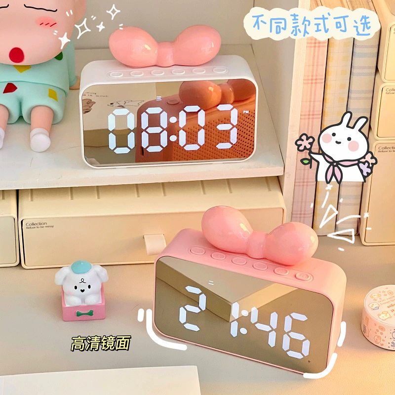 Universal electronic watch, speakers for elementary school students, mirror effect, bluetooth, simple and elegant design
