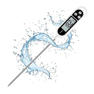 Kitchen-food thermometer triple button (white)