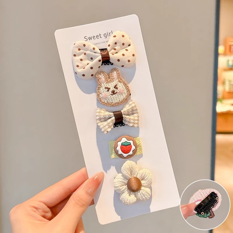 Niños lindos clips de pelo de sudor, clips de pelo de tela para bebés, clips de pelo de bordes laterales, clips de pelo fetal para bebés que no lastimen clips de pelo