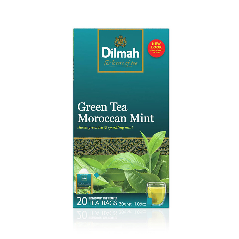 Dilma Sri Lanka imported Dilmah Moroccan mint green tea 20 tea bags boxed flowers and plants tea bags